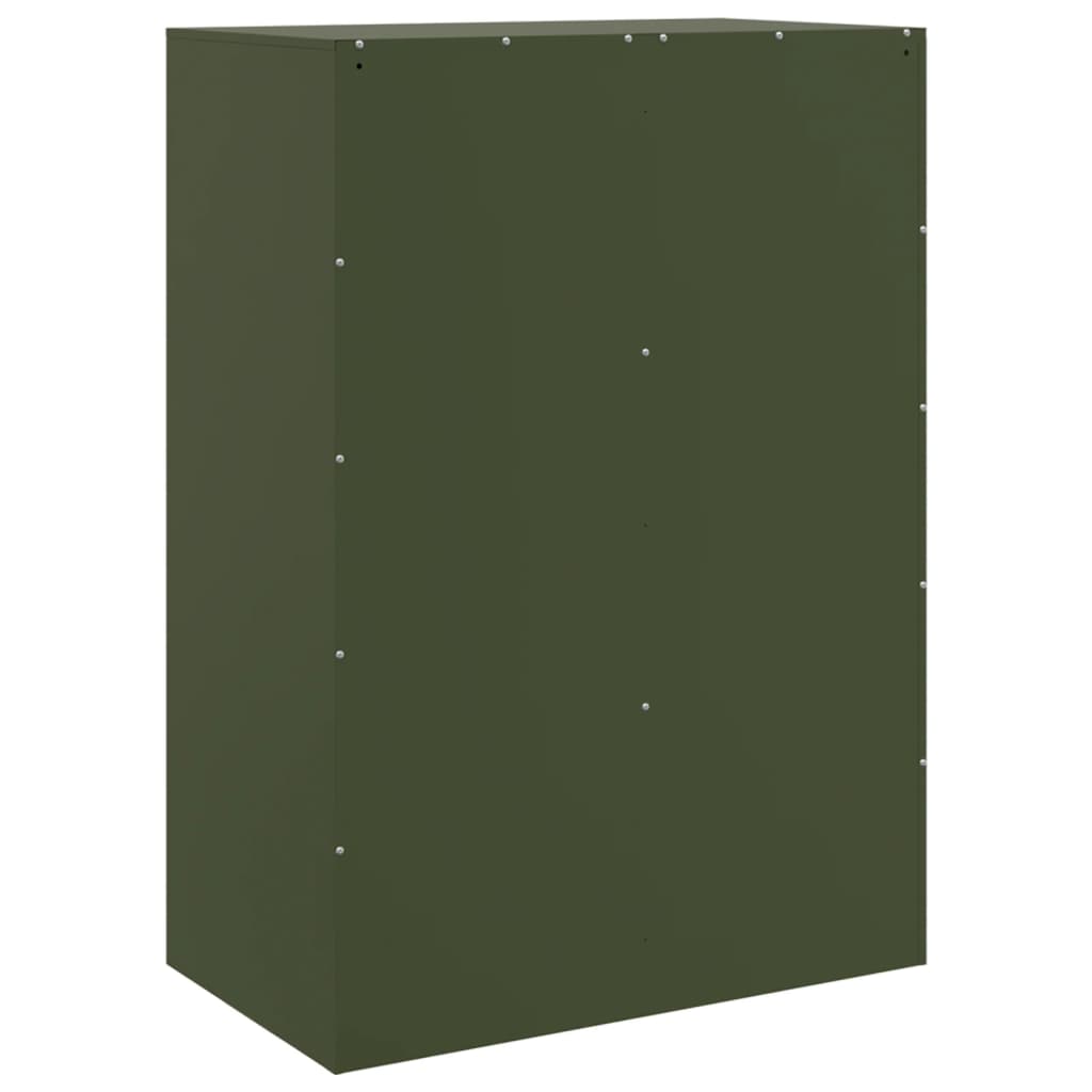 Highboard Olive Green 67x39x95 cm Steel