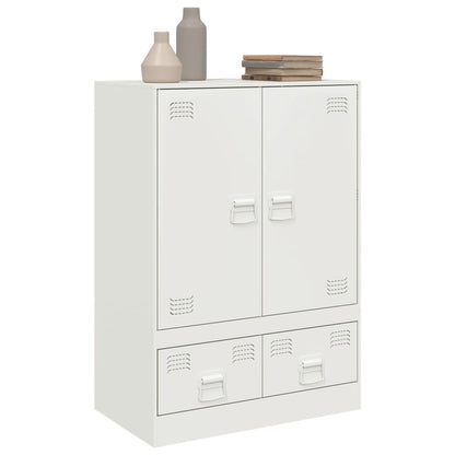 Highboard White 67x39x95 cm Steel