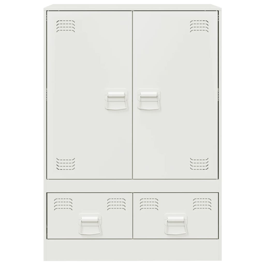 Highboard White 67x39x95 cm Steel