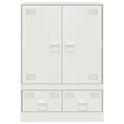 Highboard White 67x39x95 cm Steel