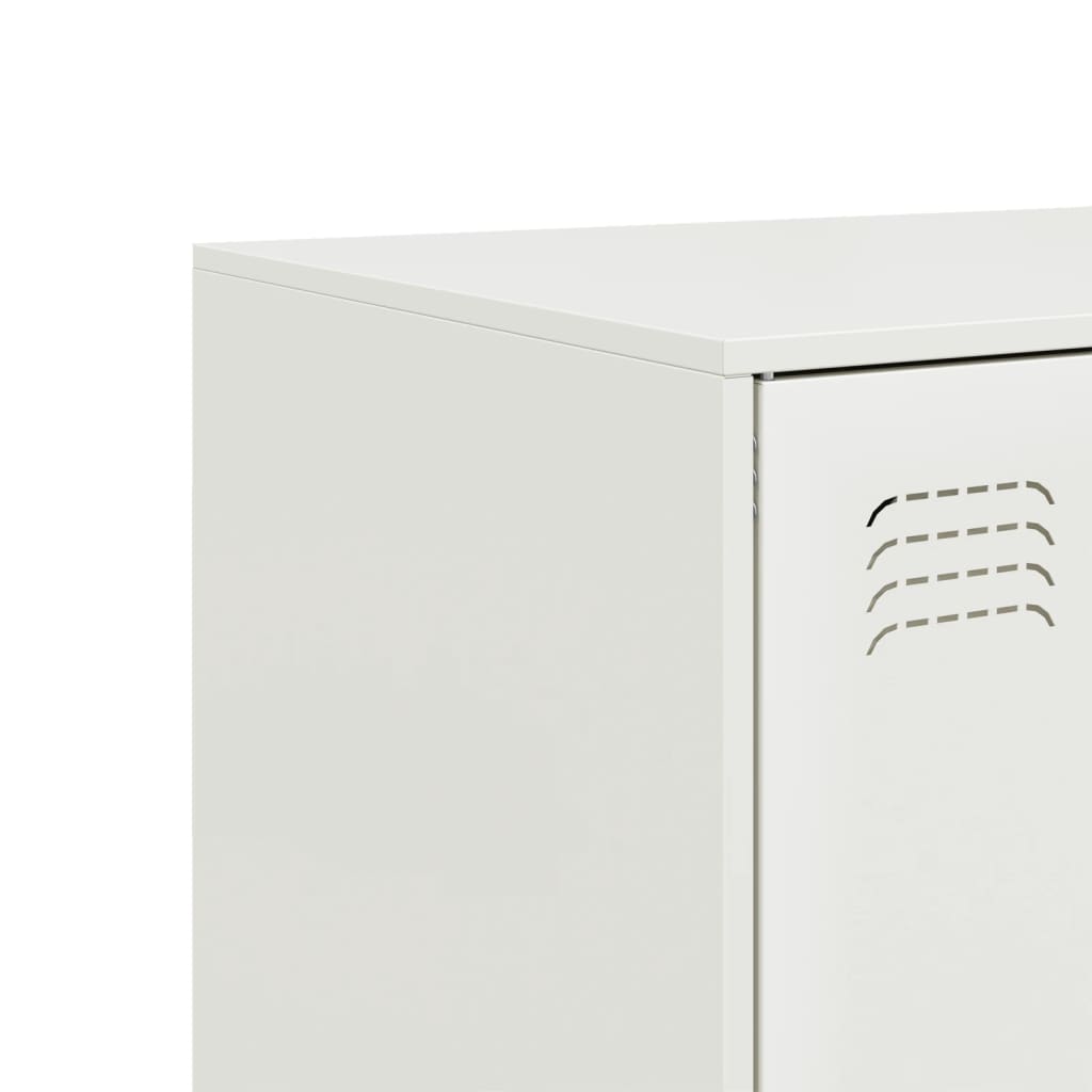 Highboard White 67x39x95 cm Steel