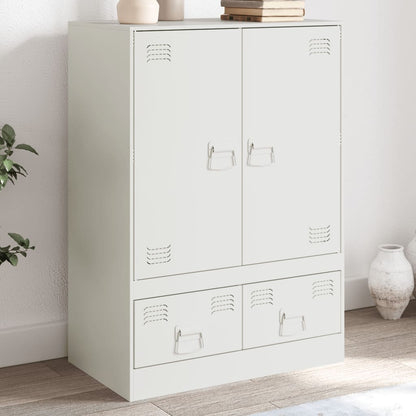 Highboard White 67x39x95 cm Steel