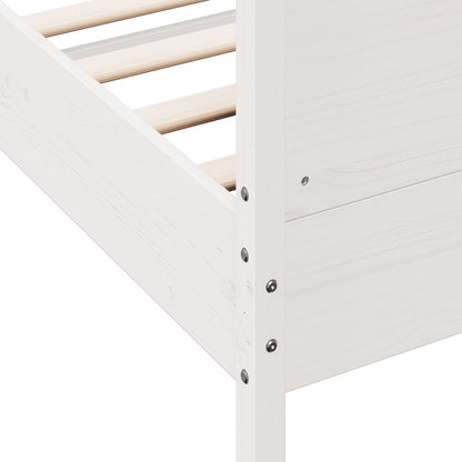 Bed Frame without Mattress White 90x200 cm Solid Wood Pine