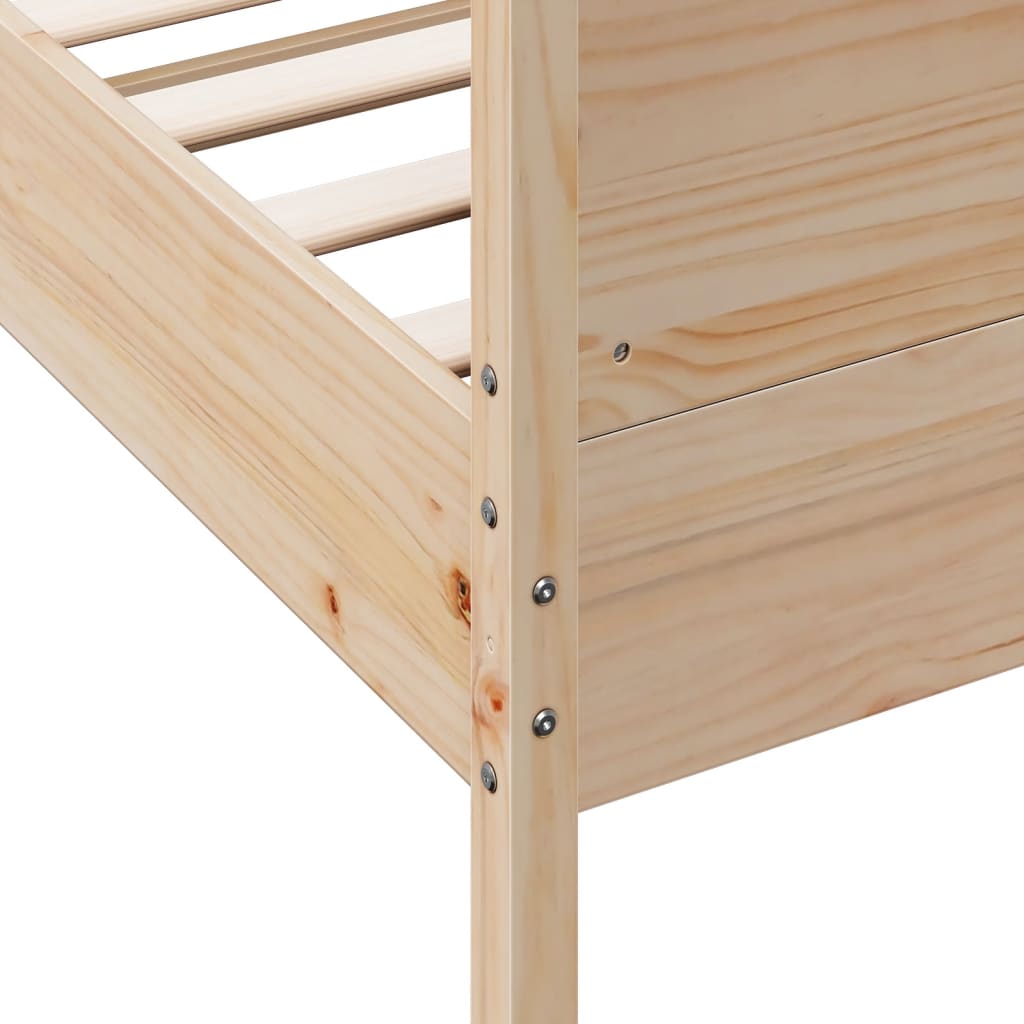 Bed Frame without Mattress 75x190 cm Small Single Solid Wood Pine