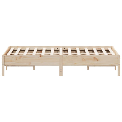Bed Frame without Mattress 140x200 cm Solid Wood Pine
