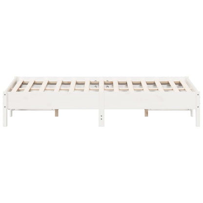Bed Frame without Mattress White 140x200 cm Solid Wood Pine