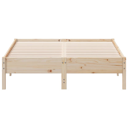 Bed Frame without Mattress 140x190 cm Solid Wood Pine