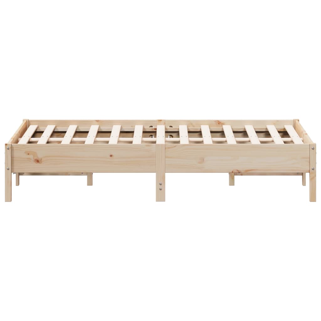 Bed Frame without Mattress 140x190 cm Solid Wood Pine