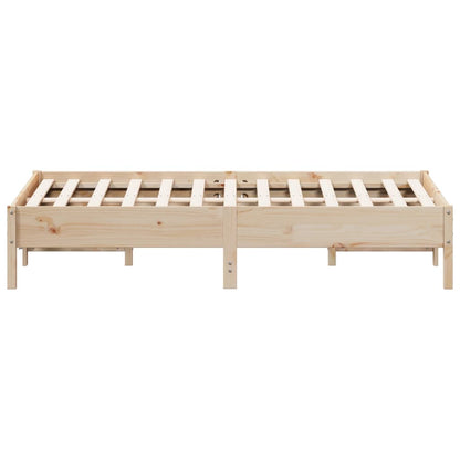 Bed Frame without Mattress 140x190 cm Solid Wood Pine