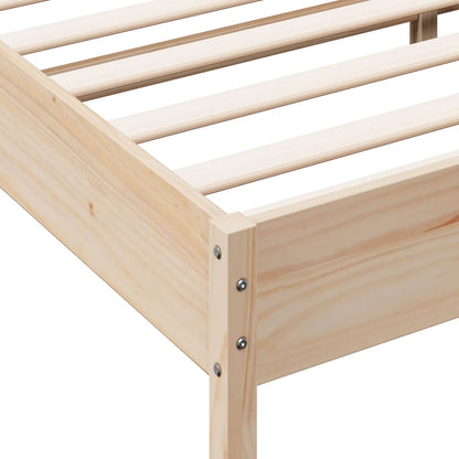 Bed Frame without Mattress 140x190 cm Solid Wood Pine