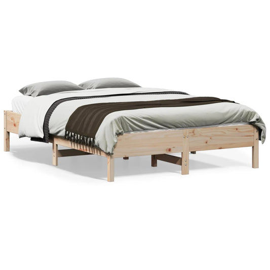 Bed Frame without Mattress 140x190 cm Solid Wood Pine