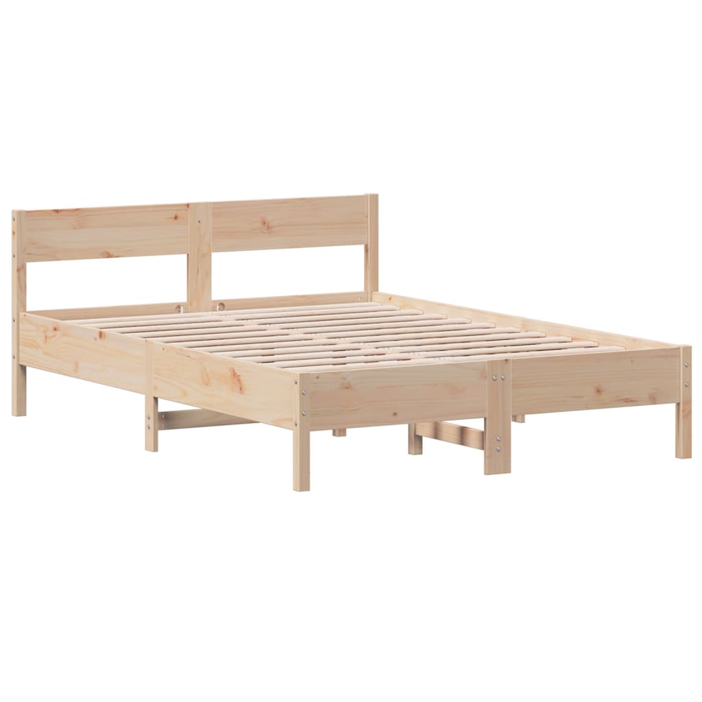Bed Frame without Mattress 120x200 cm Solid Wood Pine