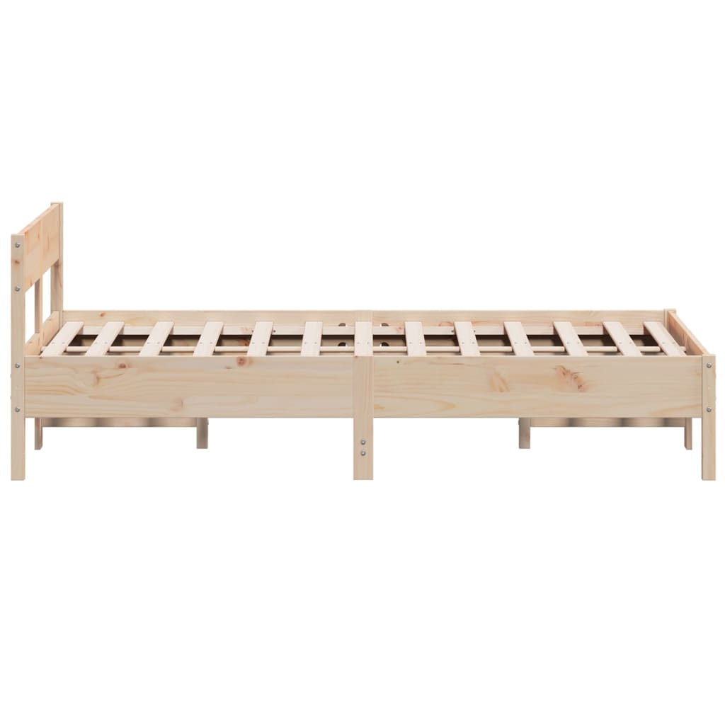 Bed Frame without Mattress 120x200 cm Solid Wood Pine