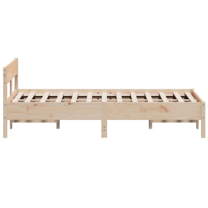 Bed Frame without Mattress 120x200 cm Solid Wood Pine