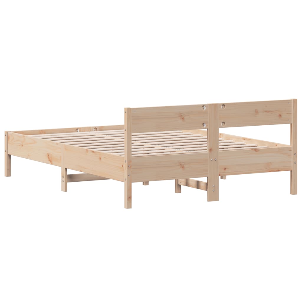 Bed Frame without Mattress 120x200 cm Solid Wood Pine