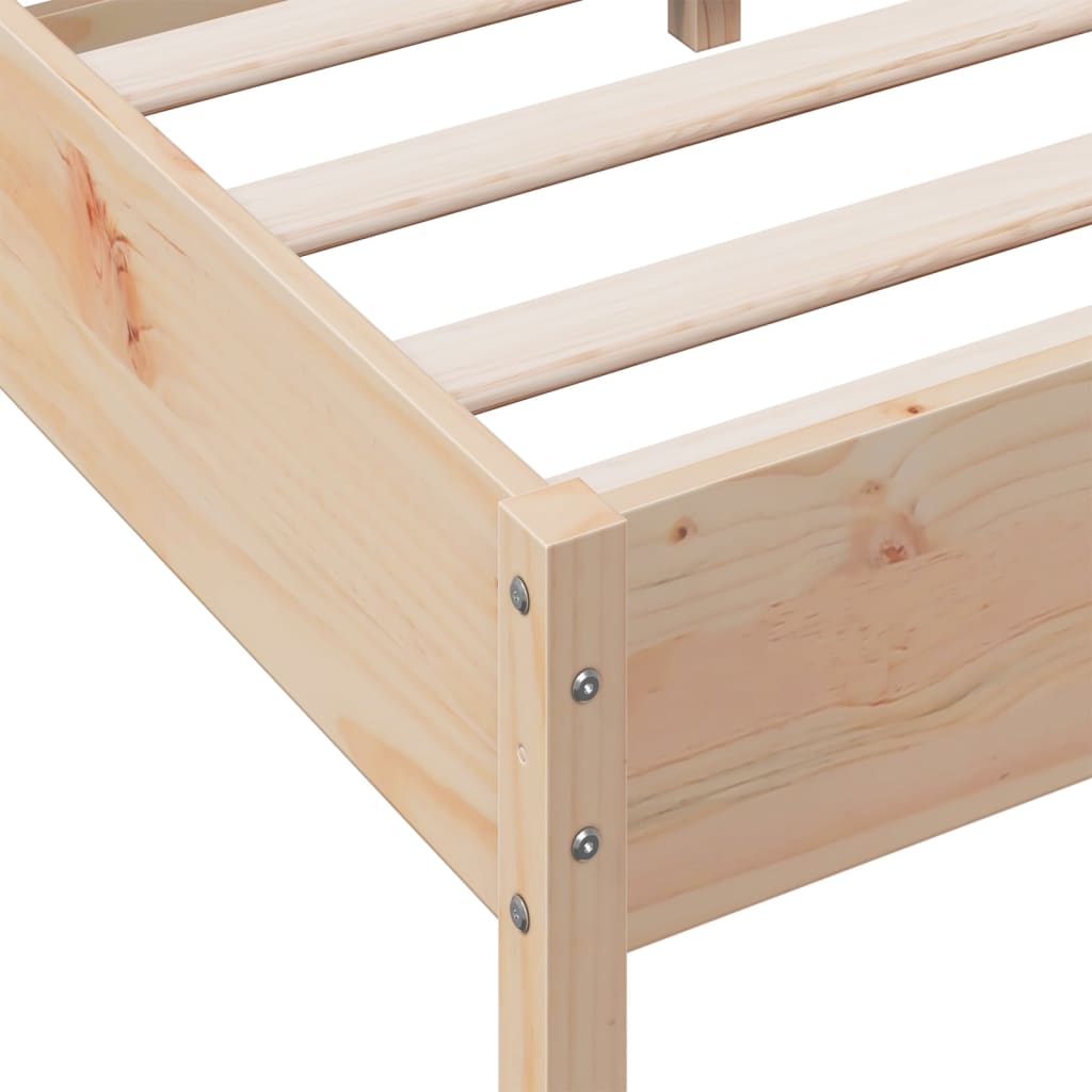 Bed Frame without Mattress 120x200 cm Solid Wood Pine
