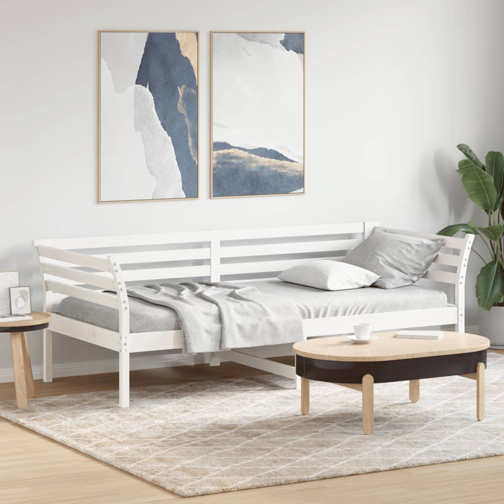 Day Bed without Mattress White 80x200 cm Solid Wood Pine