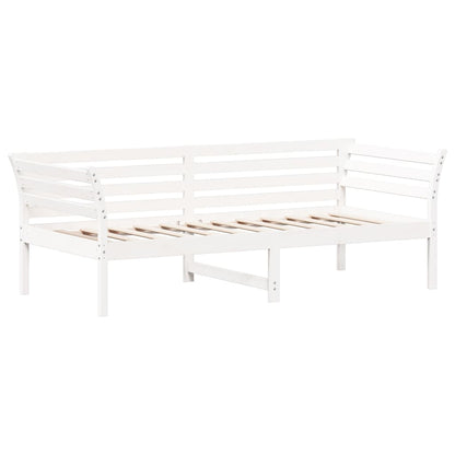 Day Bed without Mattress White 100x200 cm Solid Wood Pine