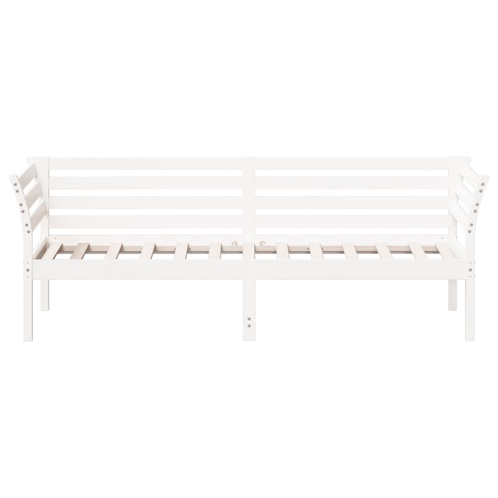 Day Bed without Mattress White 100x200 cm Solid Wood Pine