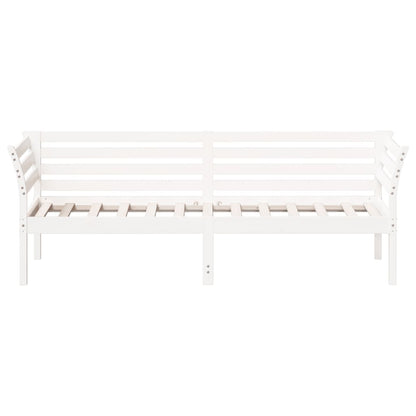 Day Bed without Mattress White 100x200 cm Solid Wood Pine