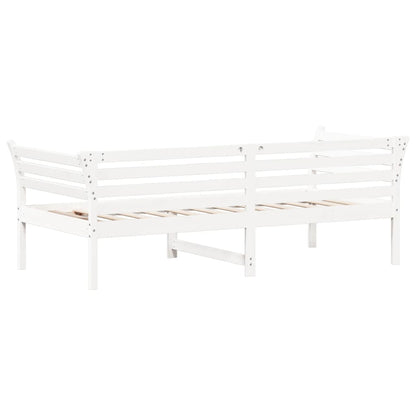 Day Bed without Mattress White 100x200 cm Solid Wood Pine