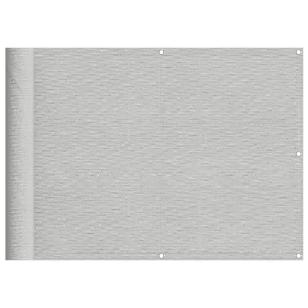 Balcony Screen Light Grey 75x300 cm 100% Polyester Oxford