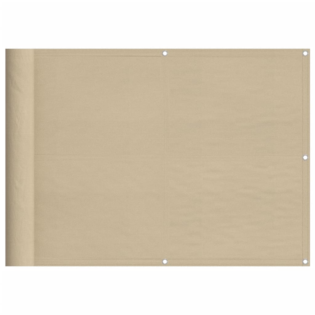 Balcony Screen Beige 75x700 cm 100% Polyester Oxford