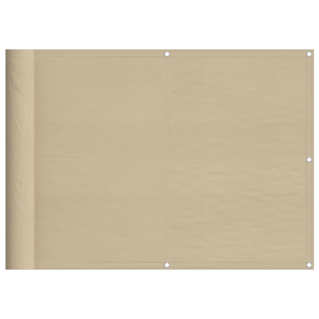 Balcony Screen Beige 75x800 cm 100% Polyester Oxford