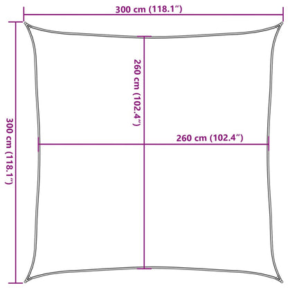 Sun Shade Sail Sand 3x3 m 100% Polyester Oxford