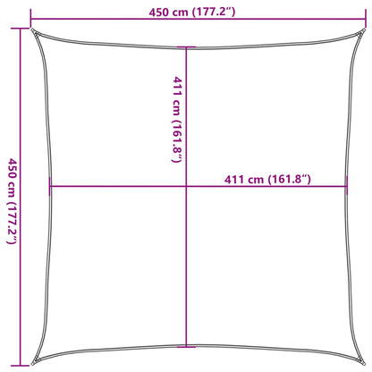 Sun Shade Sail Sand 4.5x4.5 m 100% Polyester Oxford