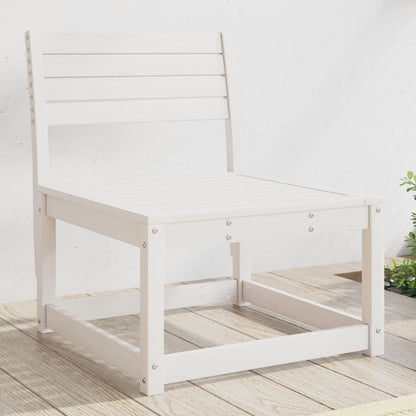 Garden Sofa White Solid Wood Pine