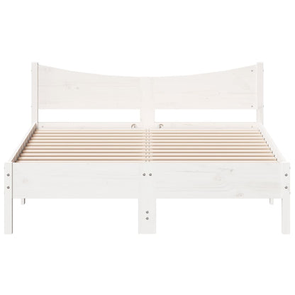 Bed Frame without Mattress White 120x200 cm Solid Wood Pine
