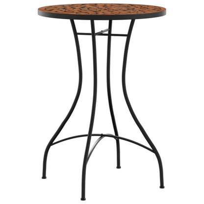 Mosaic Bistro Set Terracotta Iron and Ceramic