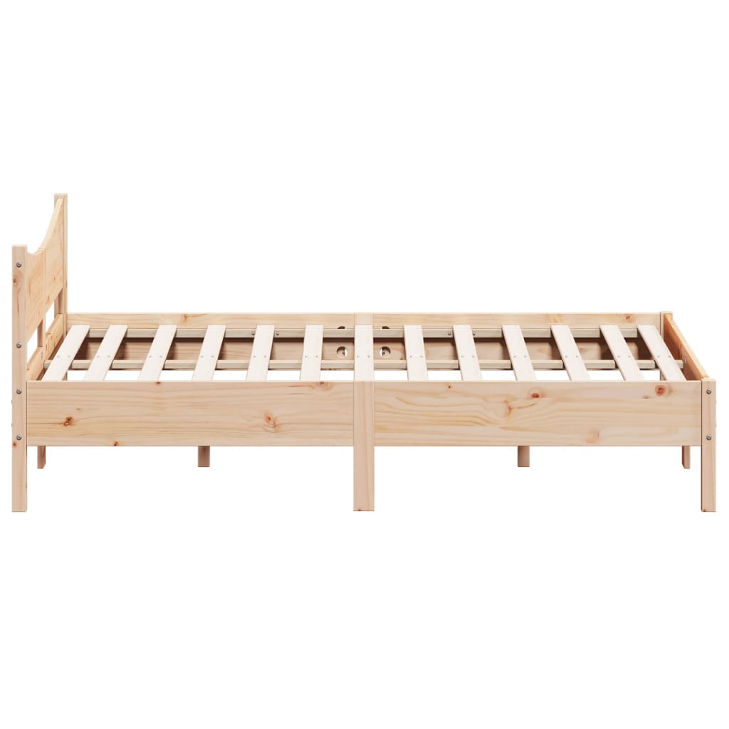 Bed Frame without Mattress 160x200 cm Solid Wood Pine