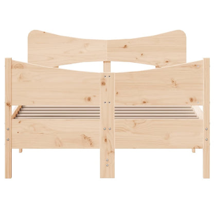 Bed Frame without Mattress 120x200 cm Solid Wood Pine