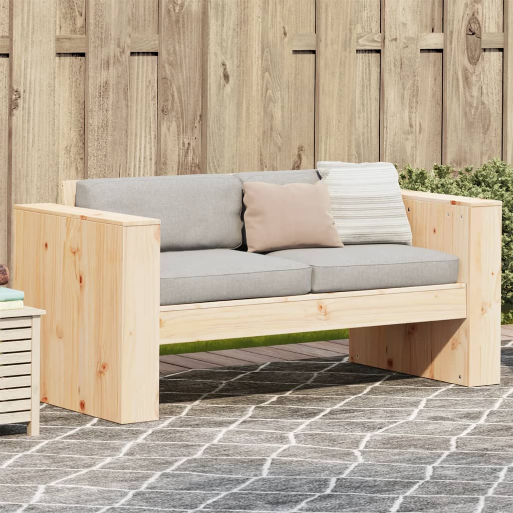 Garden Sofa 2-Seater 134x60x62 cm Solid Wood Pine