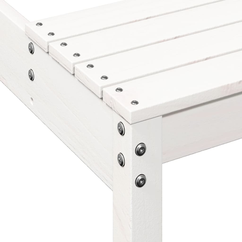 Picnic Table White 160x134x75 cm Solid Wood Pine