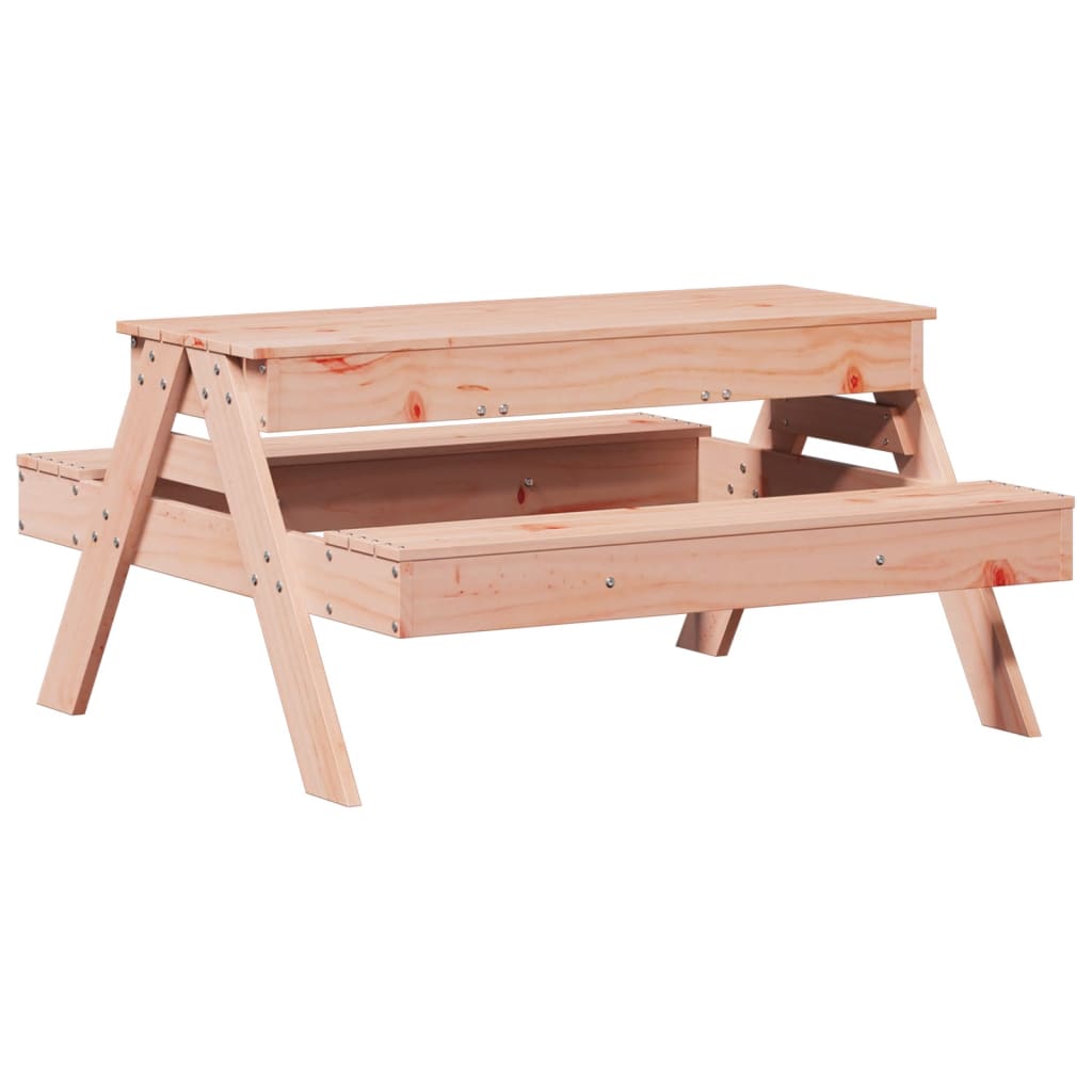 Picnic Table with Sandpit for Kids Solid Wood Solid Wood Douglas