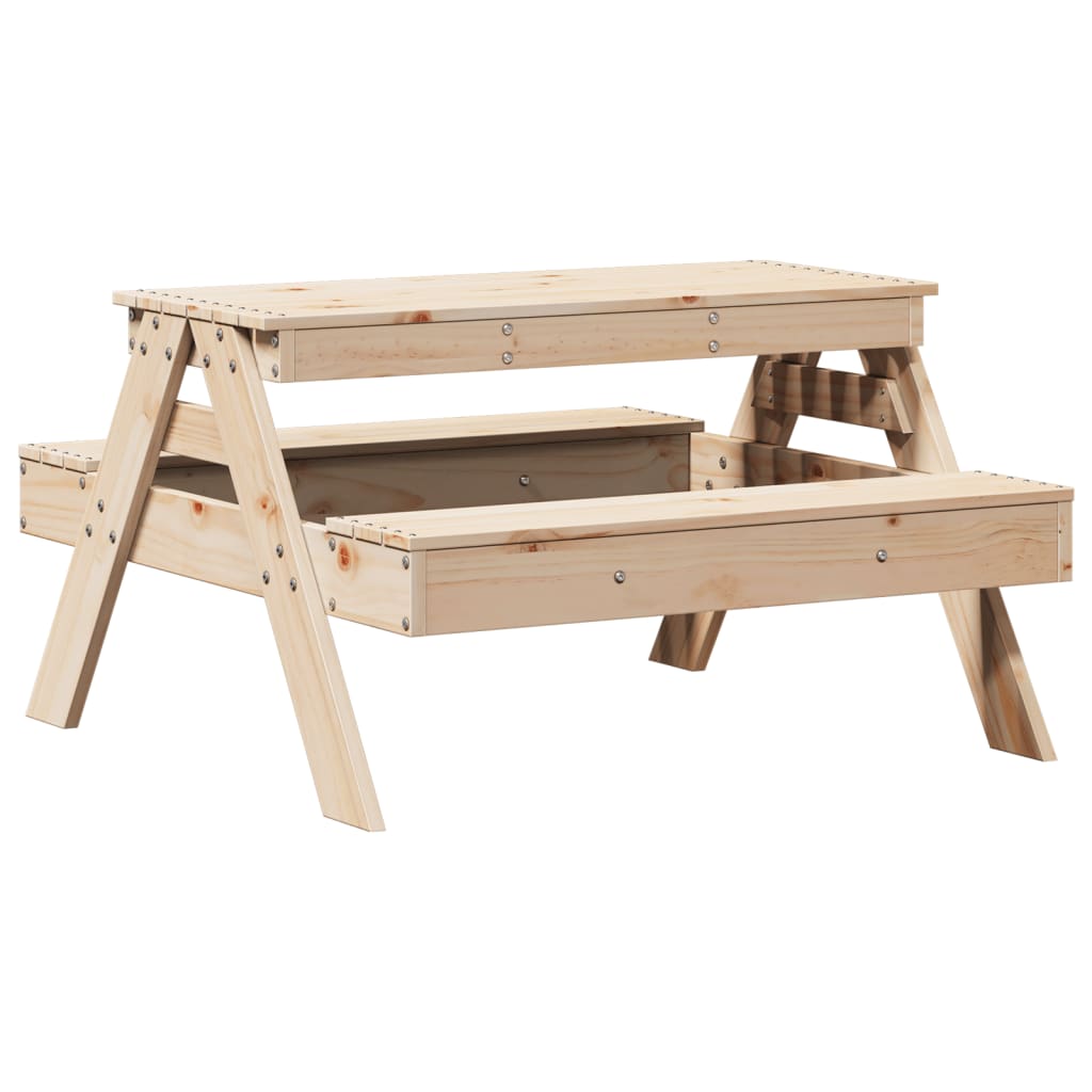 Picnic Table for Kids 88x97x52 cm Solid Wood Pine