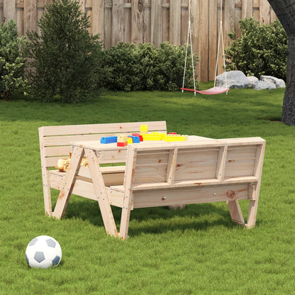 Picnic Table for Kids 88x122x58 cm Solid Wood Pine