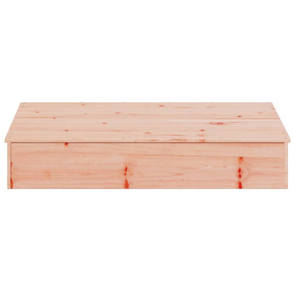 Sandpit with Cover 111x111x19.5 cm Solid Wood Douglas