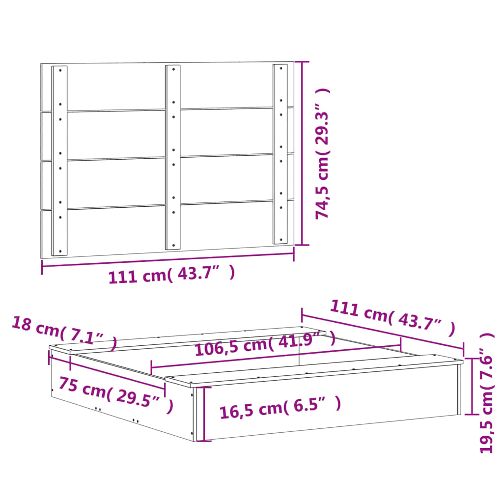 Sandpit with Cover 111x111x19.5 cm Solid Wood Douglas