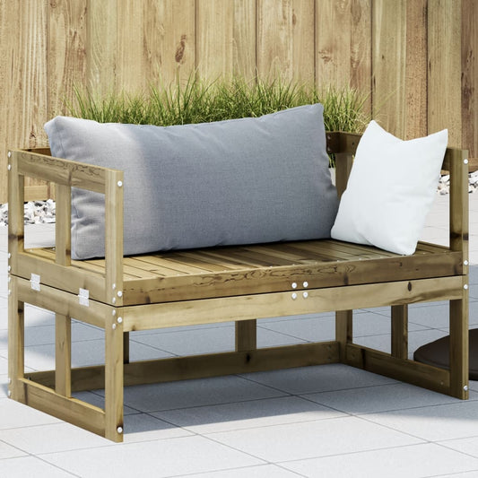 Garden Sofa Bench Extendable Impregnated Wood Pine