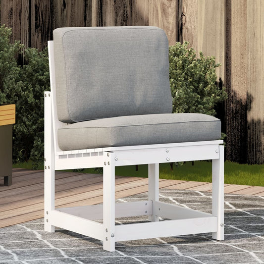 Garden Chair White 50.5x55x77 cm Solid Wood Pine