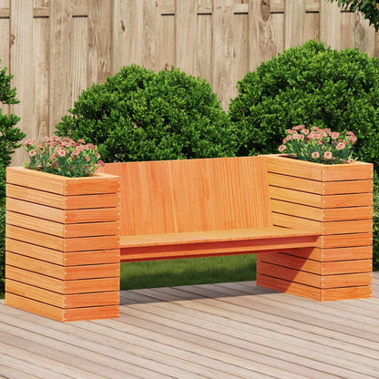 Planter Bench Wax Brown 167.5x60x65 cm Solid Wood Pine