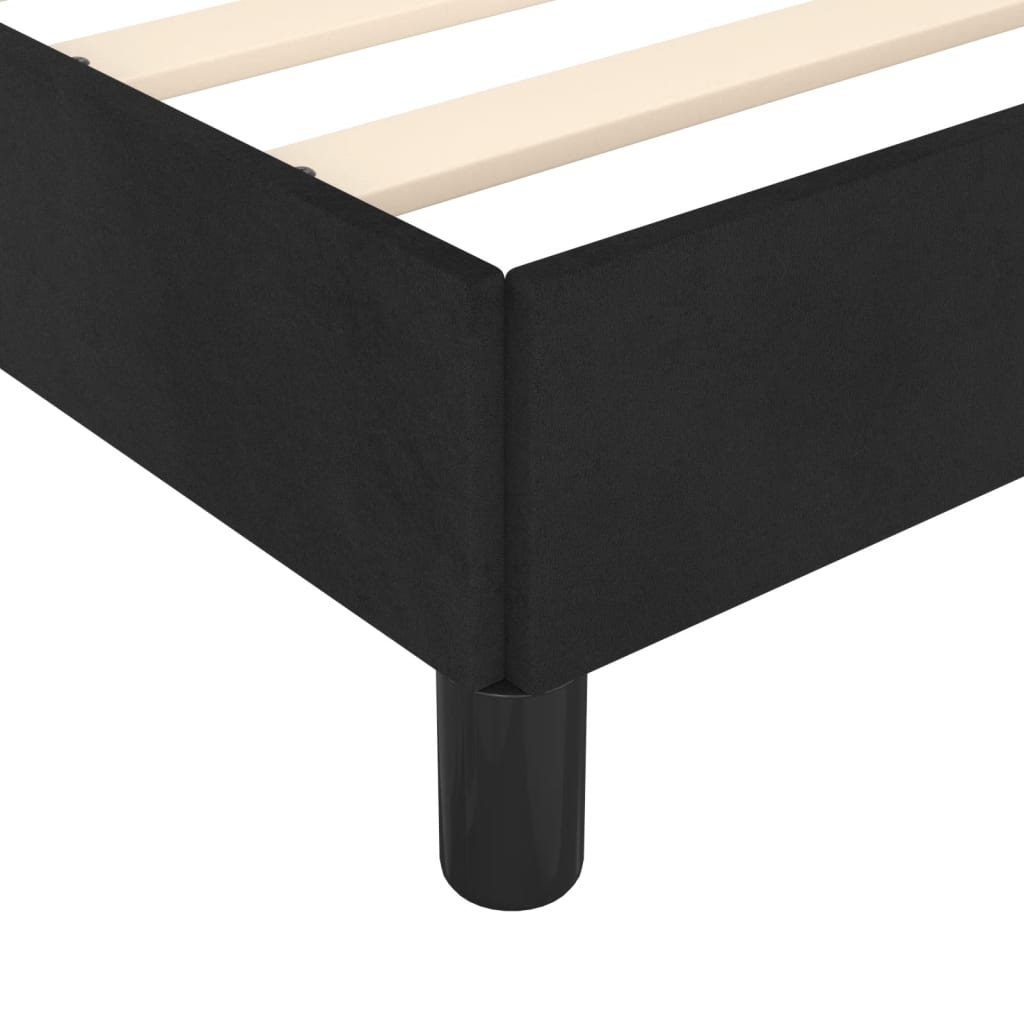 Bed Frame without Mattress Black 120x190 cm Small Double Velvet