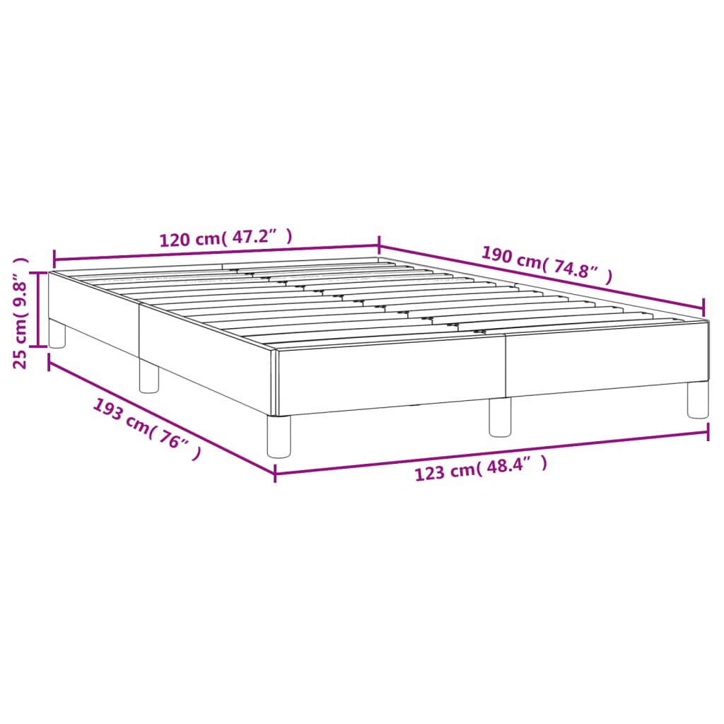 Bed Frame without Mattress Black 120x190 cm Small Double Velvet