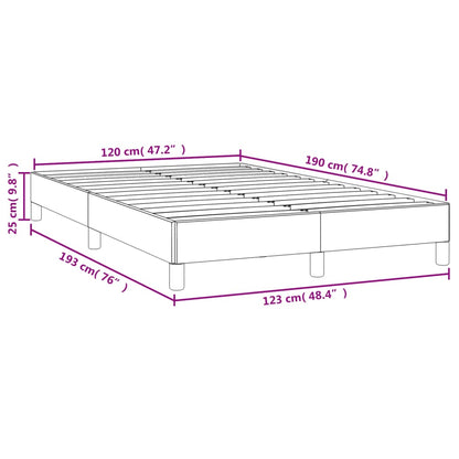 Bed Frame without Mattress Black 120x190 cm Small Double Velvet
