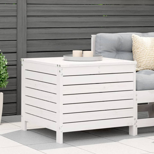 Garden Footstool White 62x63.5x53.5 cm Solid Wood Pine