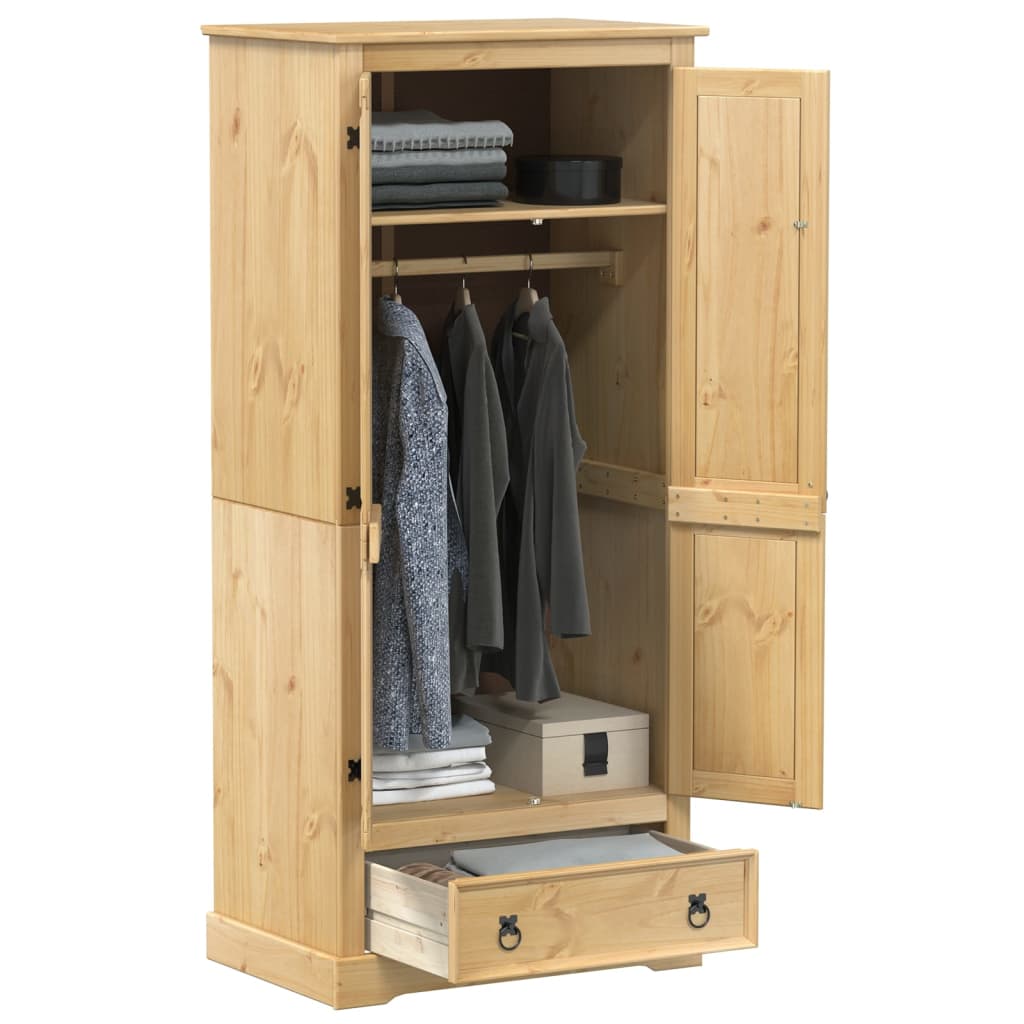 Wardrobe Corona 76x50x170 cm Solid Wood Pine